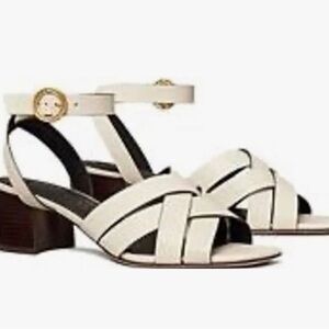 Tory Burch Elegant White Strappy Sandals